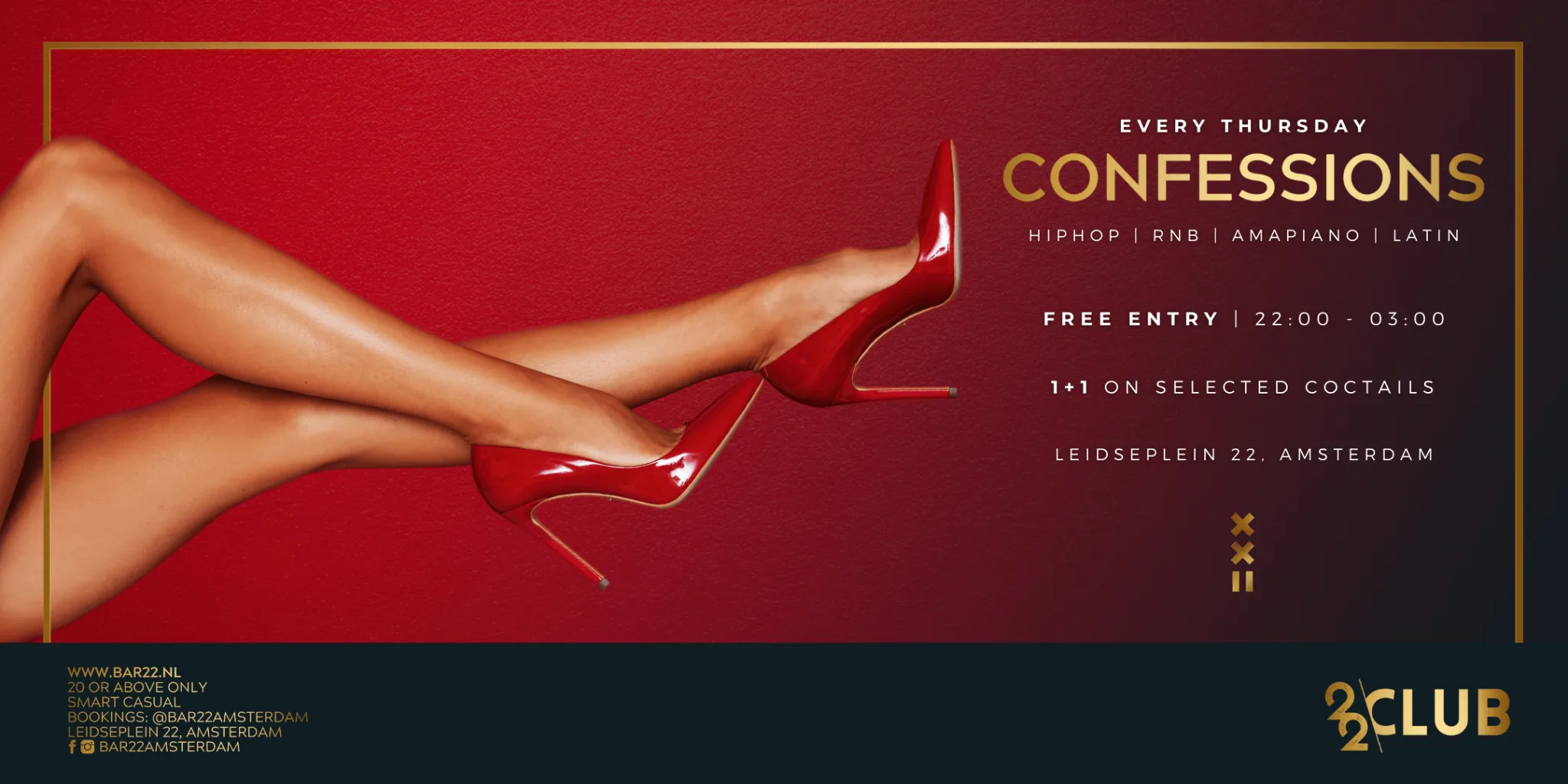Latin dance event at Bar Twenty Two Amsterdam