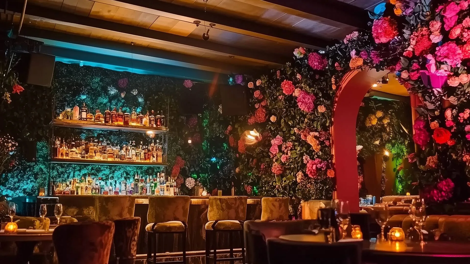 Euphorium Bangkok, Bangkok – neon-lit lounge and dance venue interior near BTS Nana, kizomba venue in Bangkok