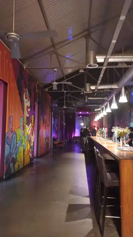 B.Leza venue interior with colorful murals and bar area — kizomba venue in Lisbon