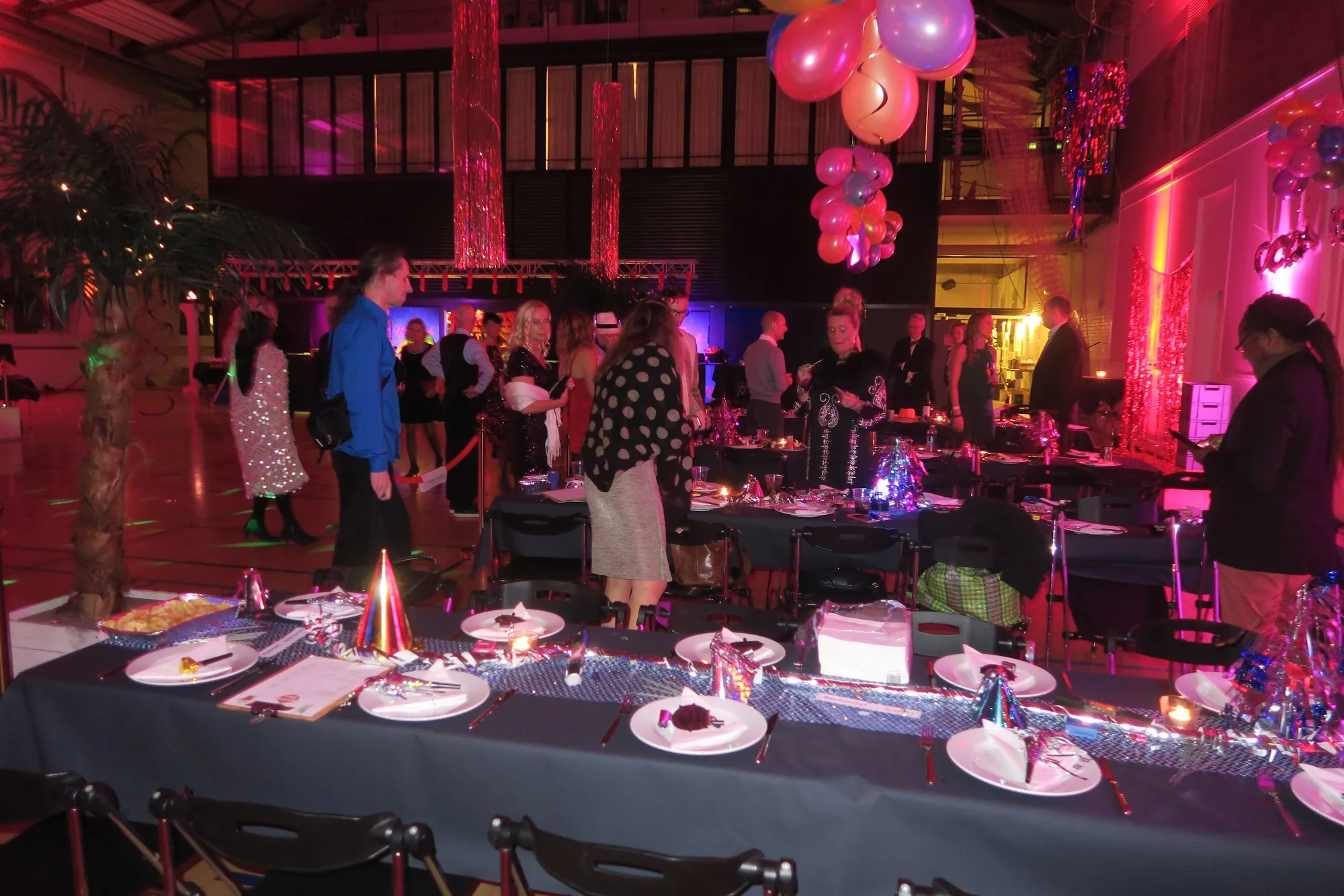 Party event setup with lighting and crowd at Kedelhallen in Copenhagen Denmark