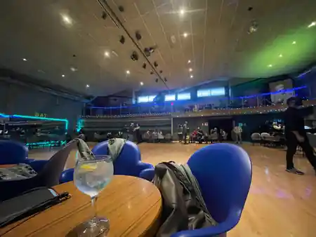 Batjockeys venue interior showing dance floor from elevated view — salsa, bachata, kizomba venue in Palma de Mallorca