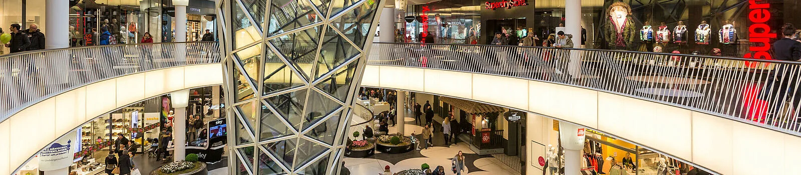 MyZeil shopping center interior atrium, Frankfurt am Main, salsa, bachata venue in Frankfurt