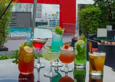 amBar Rooftop, Bangkok – rooftop bar area with city skyline view at Four Points by Sheraton — bachata venue in Bangkok