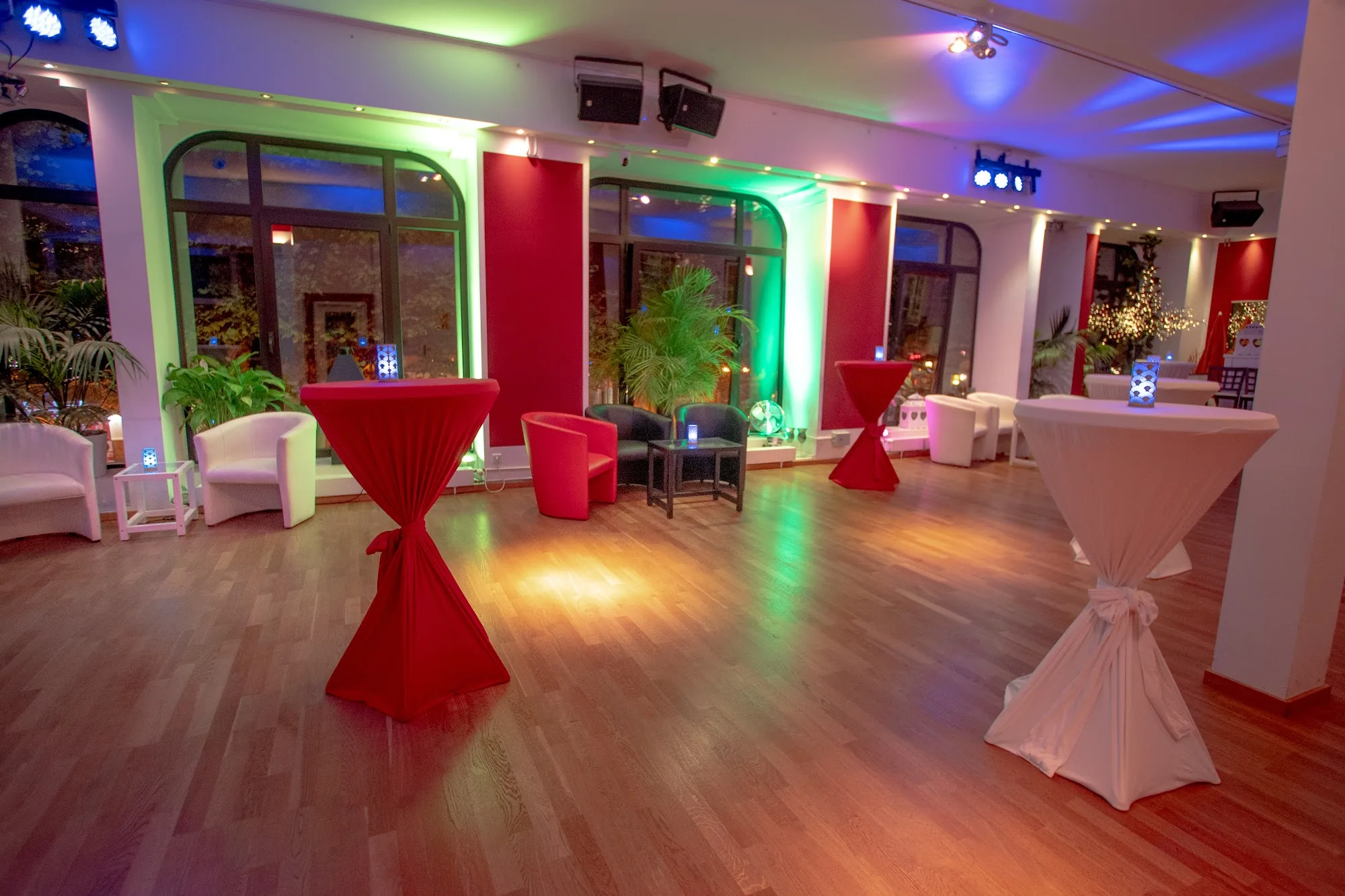 Dance School Monika Bauer Frankfurt studio decorated for evening event