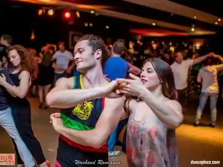 Brazilian Zouk Amsterdam dance couple performing zouk partnered dance