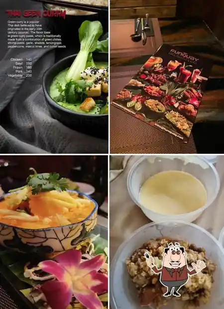 Meal presentation at Reyn's Bar showing hearty international cuisine in Rawai Phuket — salsa, bachata, kizomba venue in Phuket