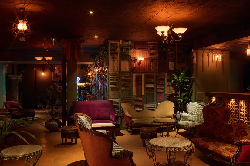 Pachamama Paris interior with multi-level dance venue in historic Gustave Eiffel building — salsa, bachata venue in Paris
