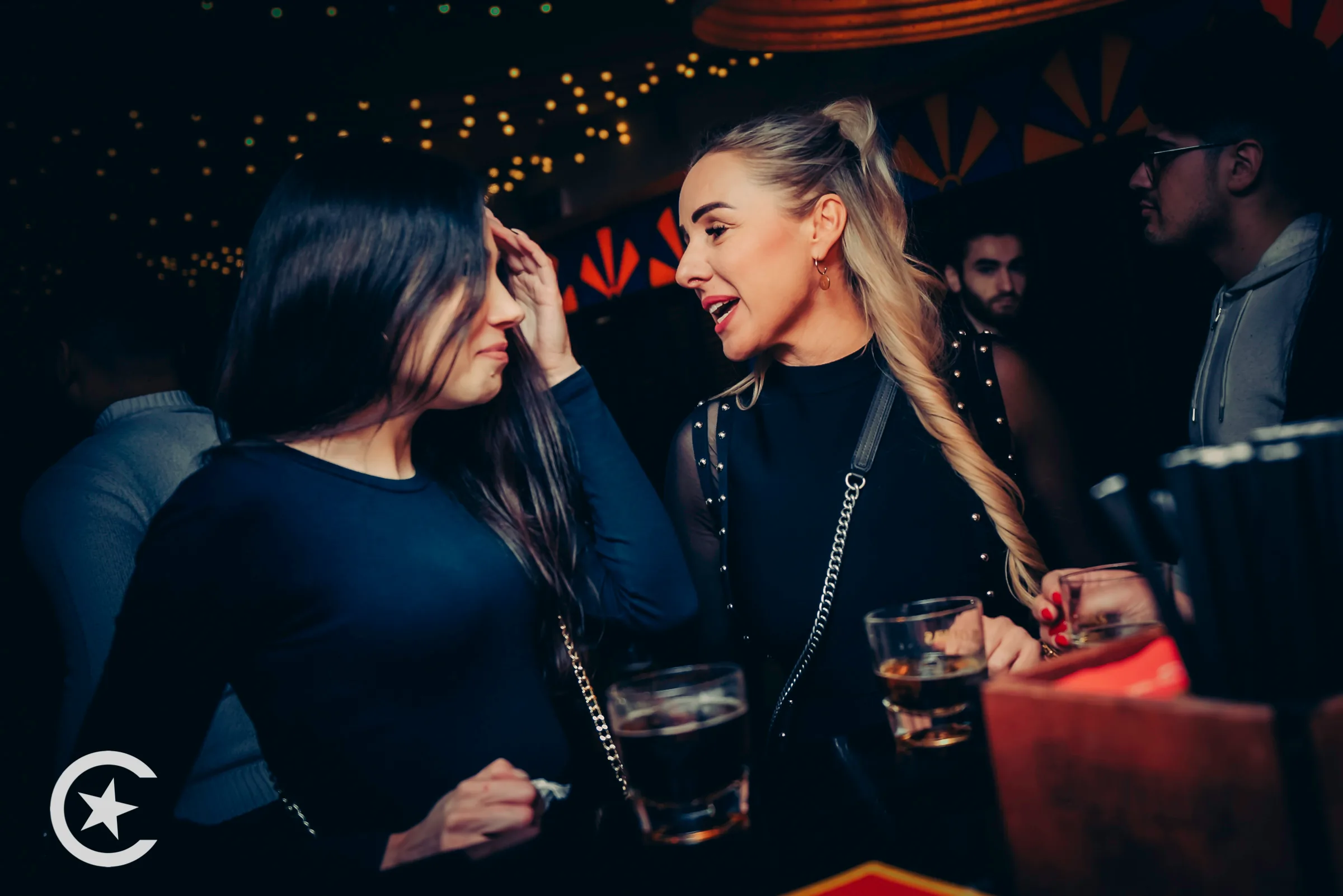 Social dance night atmosphere at Cuba Libre Latin Dance Club in Poznan with fairy lights and Latin decor