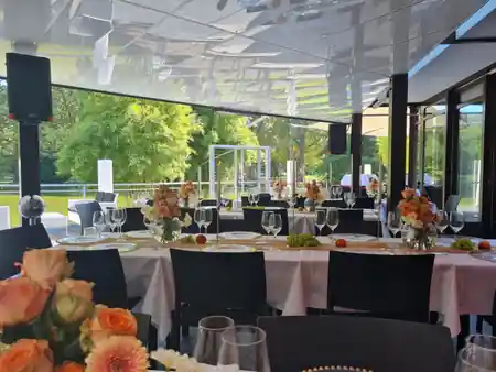 Outdoor seating area at Cafe am See (Nil), Stuttgart — salsa, bachata venue in Stuttgart