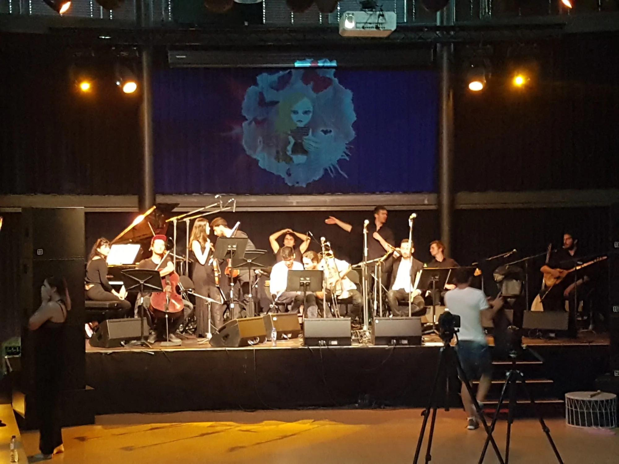 Live orchestra on stage at Grounds Rotterdam music and dance venue