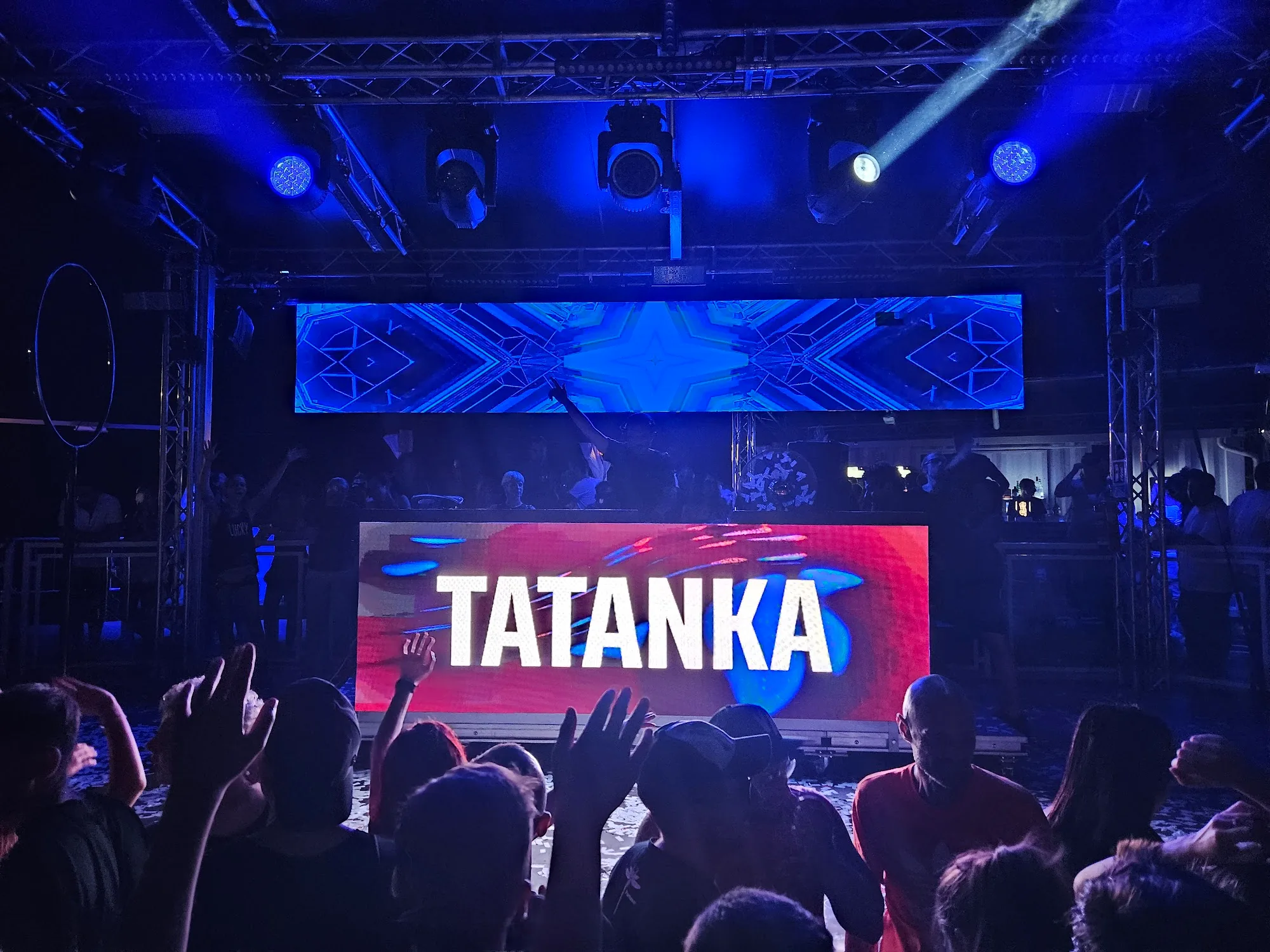 Cacao Latino indoor club with TATANKA DJ screen and dance floor