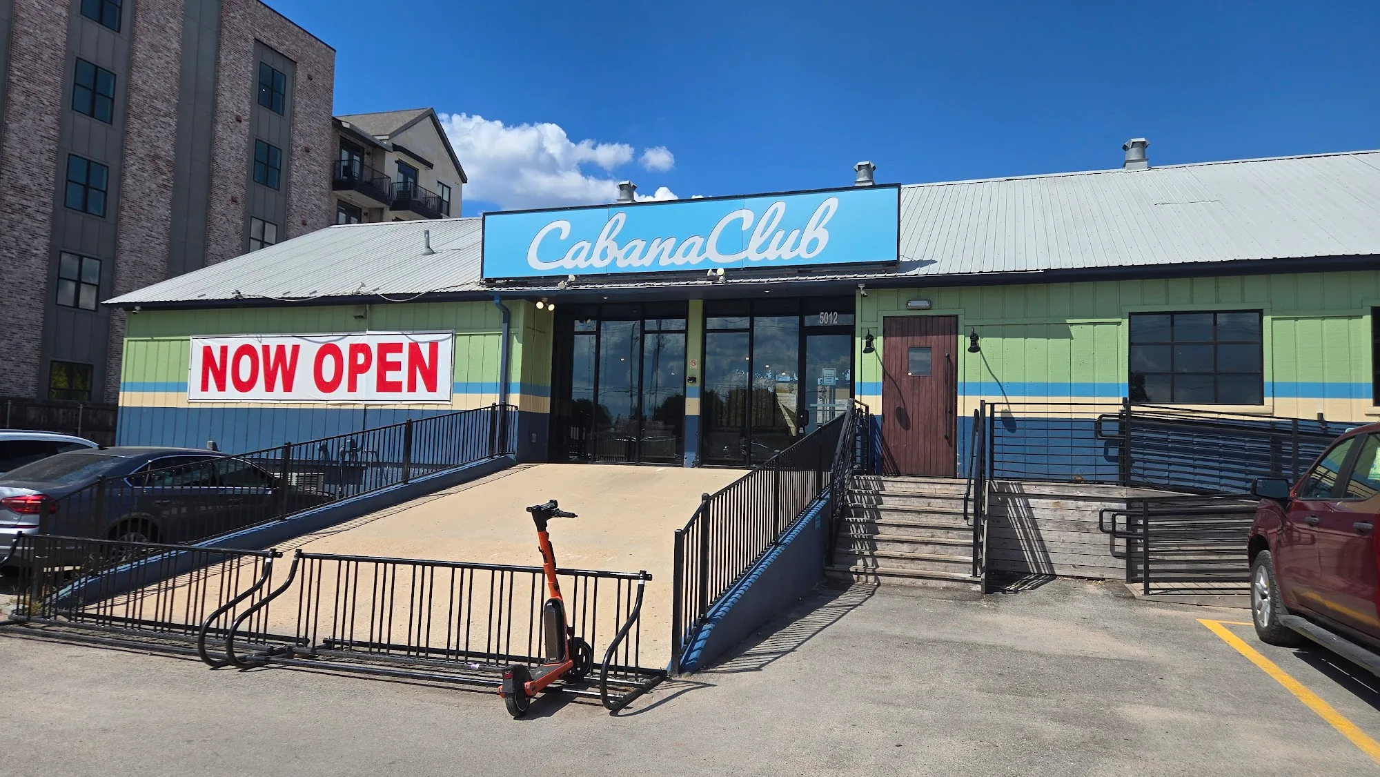 Cabana Club Austin building exterior with CabanaClub signage