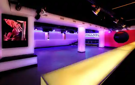 Dance floor interior at Mojito Club, Barcelona — salsa, bachata venue in Barcelona