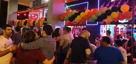 Godofredo Bar exterior with crowd during event night, Brasilia — bachata, kizomba, salsa, zouk venue in Brasília