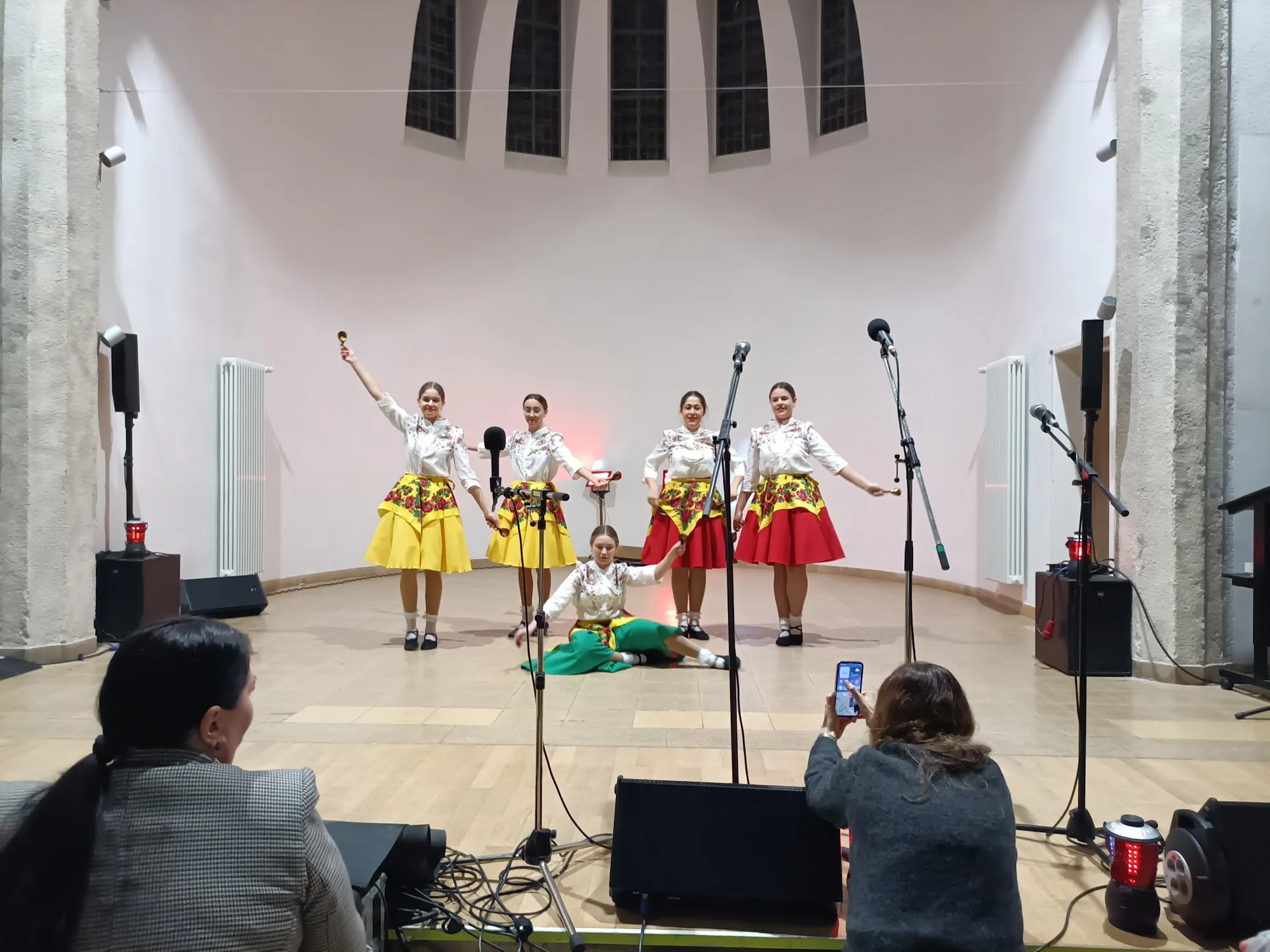 Folk dance performance on stage at Chapel Heidelberg event venue
