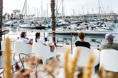 Marina terrace at Sausalito, Puerto de Alicante — salsa, bachata, kizomba venue in Alicante