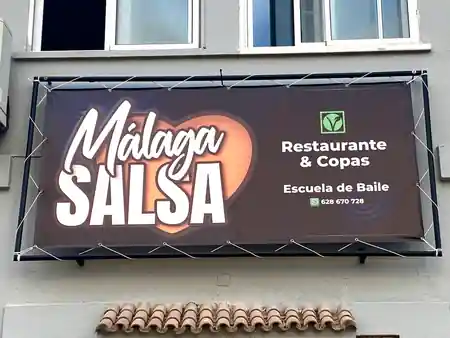 Salsa dance floor atmosphere at El Patio de Málaga in Málaga Spain