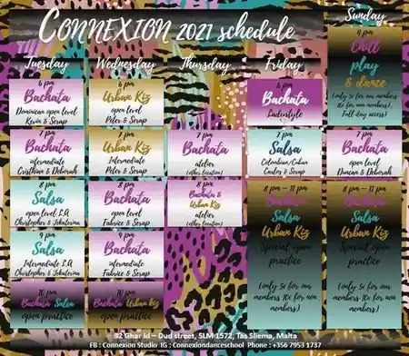 Bachata sensual dance event at Connexion Studio in Sliema, Malta