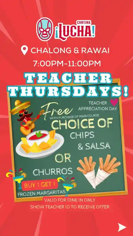 LUCHA Cantina dining space with luchador wrestling themed artwork in Rawai Phuket — salsa, bachata venue in Phuket