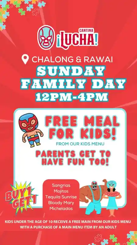 LUCHA Cantina interior with vibrant Mexican-themed decor and colorful atmosphere in Rawai Phuket — salsa, bachata venue in Phuket