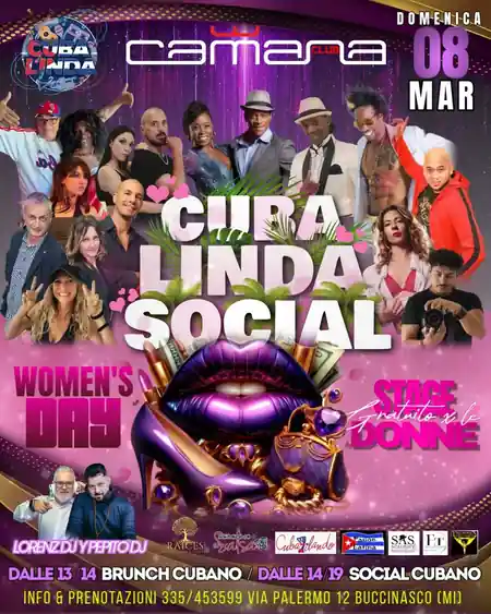 Camana Club Latin dance event with dancers on the floor — salsa, bachata venue in Buccinasco